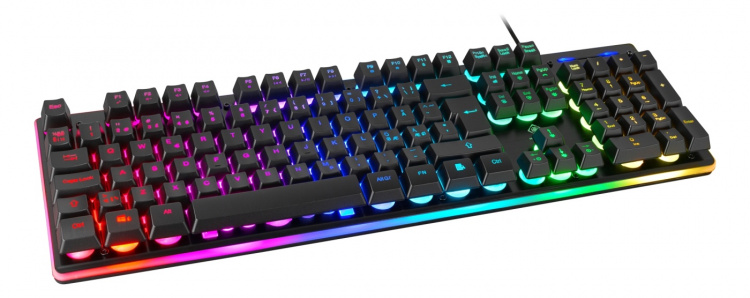 DELTACO GAMING DK220 tangentbord, membranbrytare, nordisk, RGB