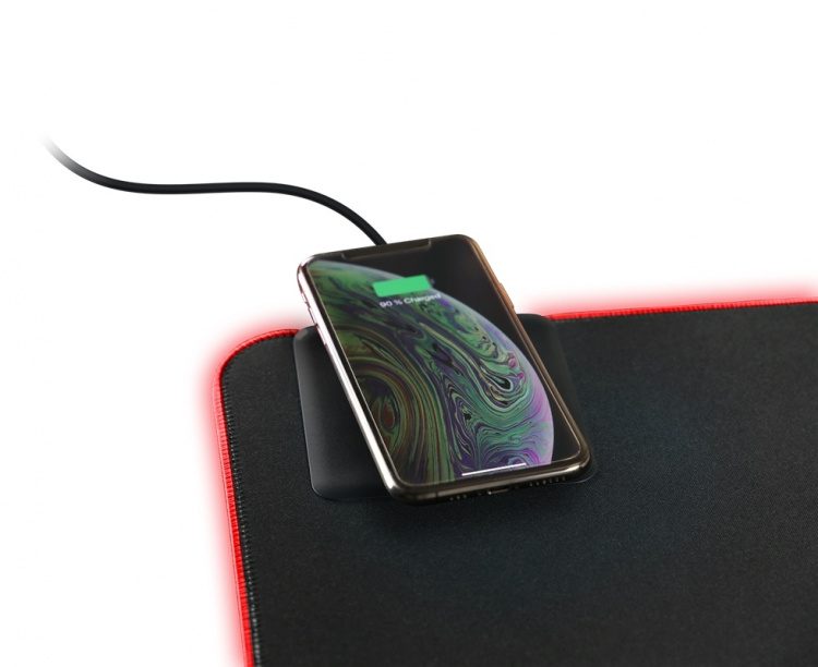 DELTACO GAMING RGB mousepad, fast wireless charging, 900x400x4mm DELTACO GAMING RGB mousepad, fast wireless charging, 900x400x4mm
