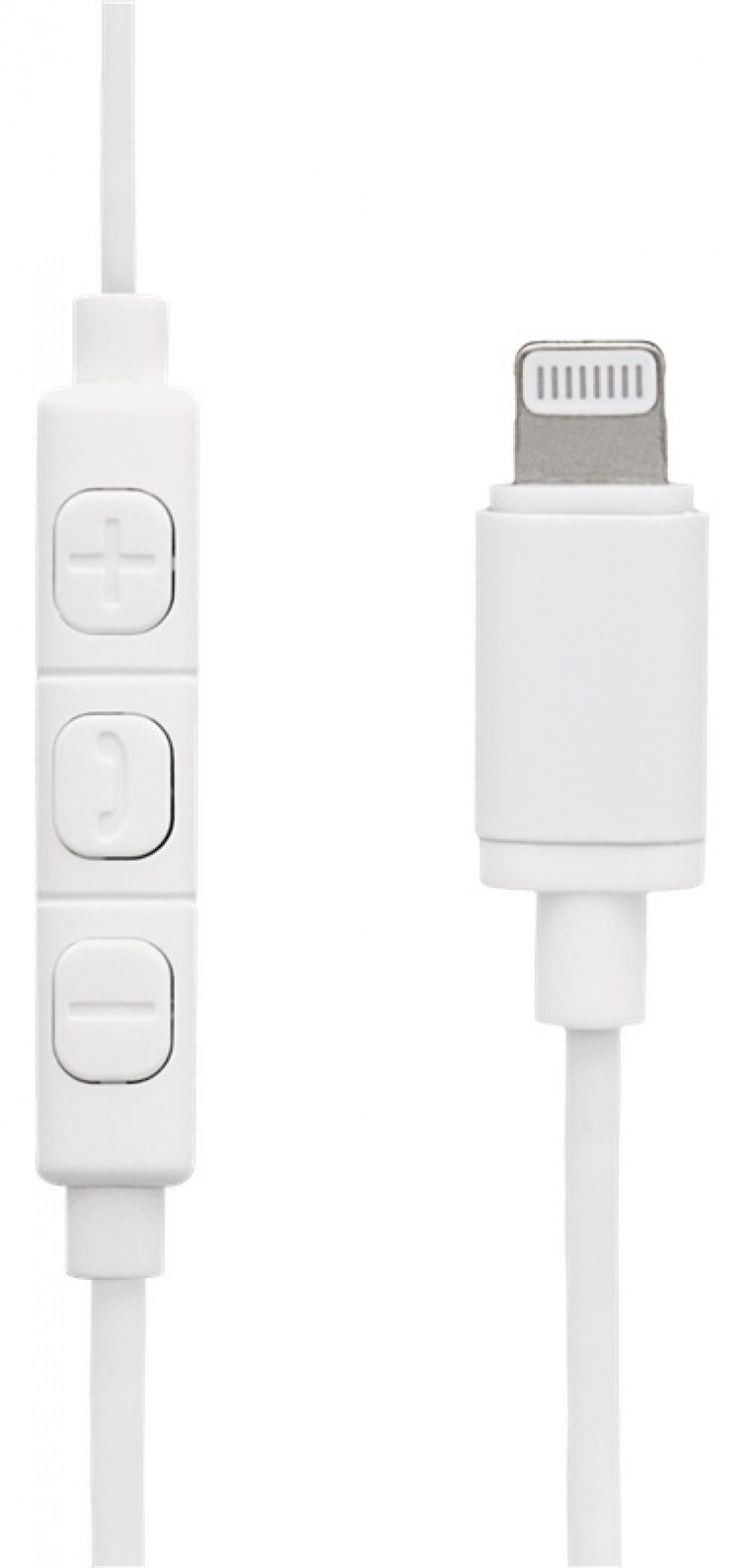 STREETZ in-ear Lightning headset, MFi, volume control, remote, white