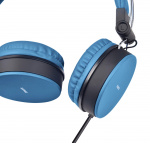 STREETZ headset for smartphone, microphone, 1-button, 1,5m, blue