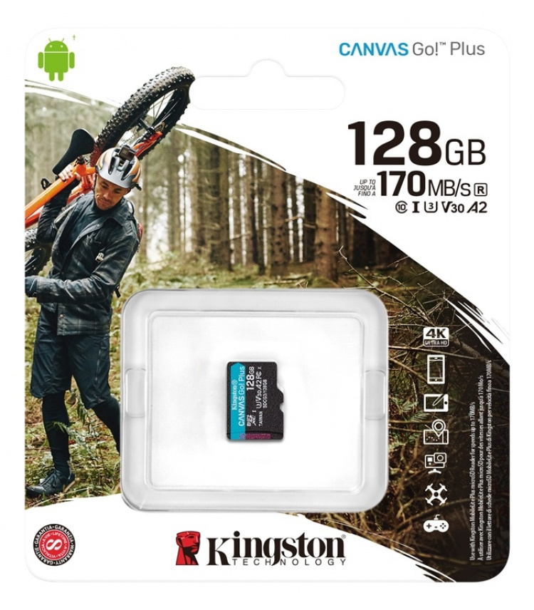 Kingston 128GB microSDXC Canvas Go Plus 170R A2 U3 V30 no Adapter Kingston 128GB microSDXC Canvas Go Plus 170R A2 U3 V30 no Adapter