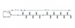 Light chain, 3 m, 40 LED, battrey, outdoor, ww