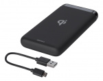 DELTACO power bank 10 000 mAh, Qi 10 W, USB-C PD, USB-A fast charging