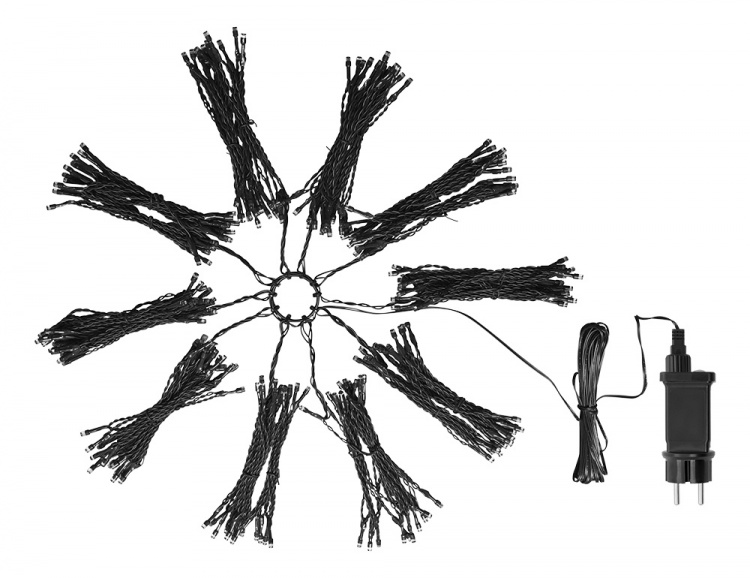 WiFi Tree light, 2m, 10 strings, 30 led, adapter, IP44,WW,