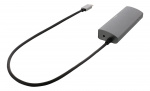 DELTACO USB-C hub and network adapter, USB-C, RJ45, 3x USB-A 3.0