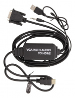 DELTACO VGA & Audio - HDMI cable, USB powered, 2m, blackDELTACO VGA & DELTACO VGA & Audio - HDMI cable, USB powered, 2m, blackDELTACO VGA &