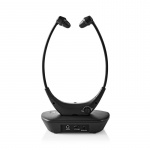 Nedis Wireless TV Headphones | RF | In-Ear | Battery play time: 4.5 hrs | 35 m | Digital Audio | Charging dock | Balance control | Black