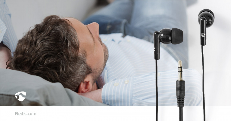 Nedis Wired Earphones | 3.5 mm | Cable length: 1.20 m | Volume control | Black
