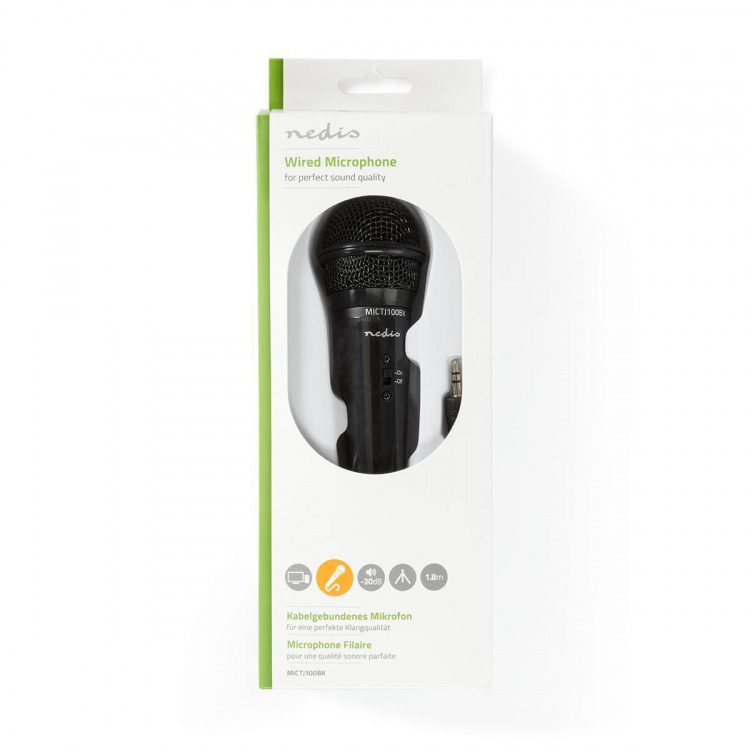 Nedis Microphone | Used for: Desktop / Notebook / Smartphone / Tablet | Wired | 1x 3.5 mm