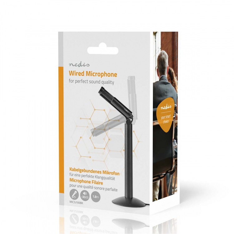 Nedis Microphone | Used for: Desktop / Notebook / Smartphone / Tablet | Wired | 1x 3.5 mm