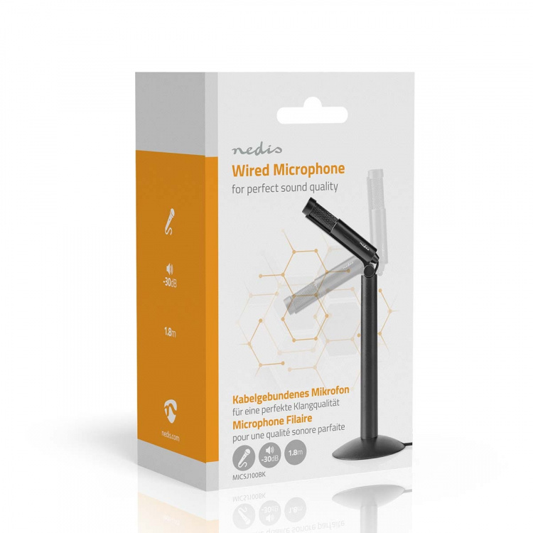 Nedis Microphone | Used for: Desktop / Notebook / Smartphone / Tablet | Wired | 1x 3.5 mm