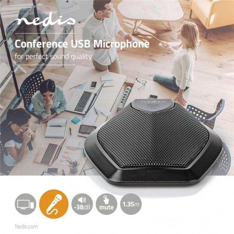 Nedis Microphone | Used for: Desktop / Notebook | Wired | 1x USB