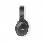 Nedis Wireless Over-Ear Headphones | Battery play time: 20 hrs | Built-in microphone | Press Control | Voice control support | Volume control | Travel case included | Black