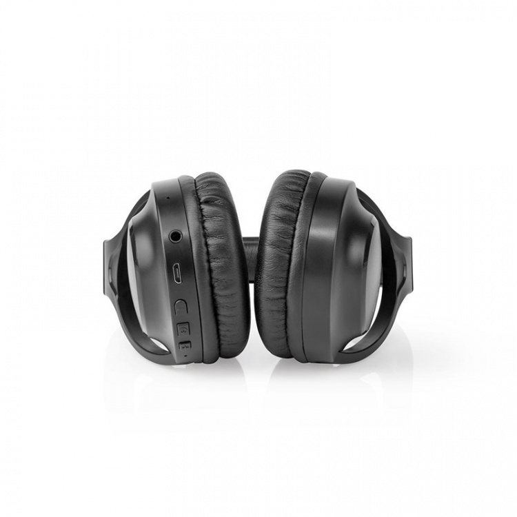 Nedis Wireless Over-Ear Headphones | Battery play time: 20 hrs | Built-in microphone | Press Control | Voice control support | Volume control | Travel case included | Black