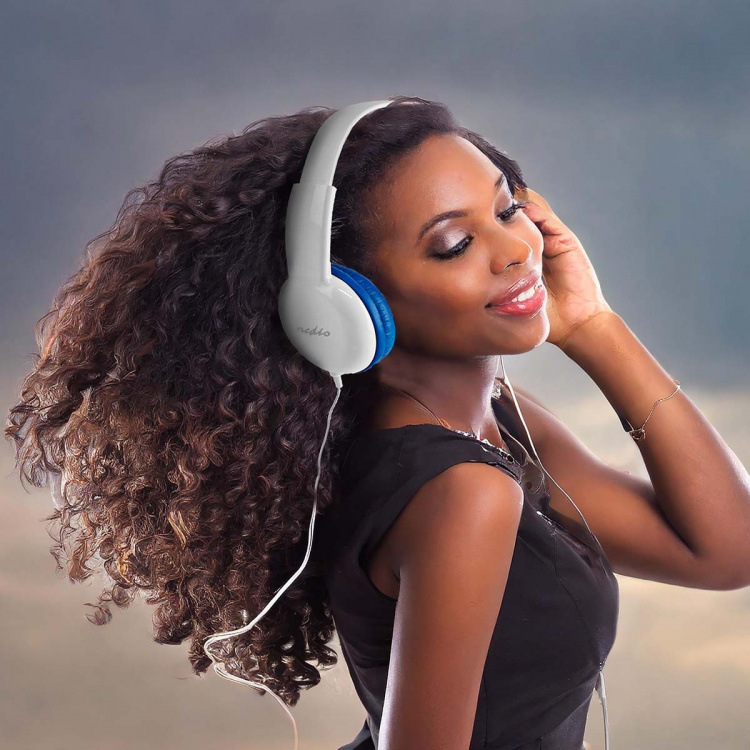 Nedis On-Ear Wired Headphones | 3.5 mm | Cable length: 1.20 m | 82 dB | Blue
