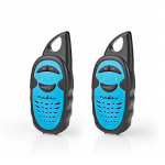 Nedis Walkie-Talkie Set | 2 Handsets | Up to 3 km | Frequency channels: 3 | PTT | up to 3 Hours | Black / Blue Nedis Walkie-Talkie Set | 2 Handsets | Up to 3 km | Frequency channels: 3 | PTT | up to 3 Hours | Black / Blue