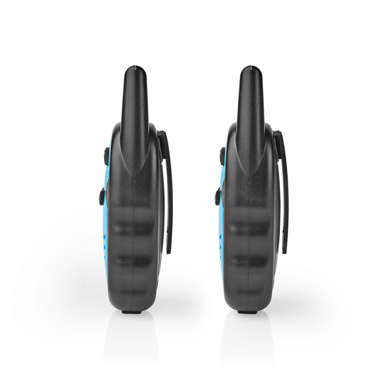 Nedis Walkie-Talkie Set | 2 Handsets | Up to 3 km | Frequency channels: 3 | PTT | up to 3 Hours | Black / Blue Nedis Walkie-Talkie Set | 2 Handsets | Up to 3 km | Frequency channels: 3 | PTT | up to 3 Hours | Black / Blue