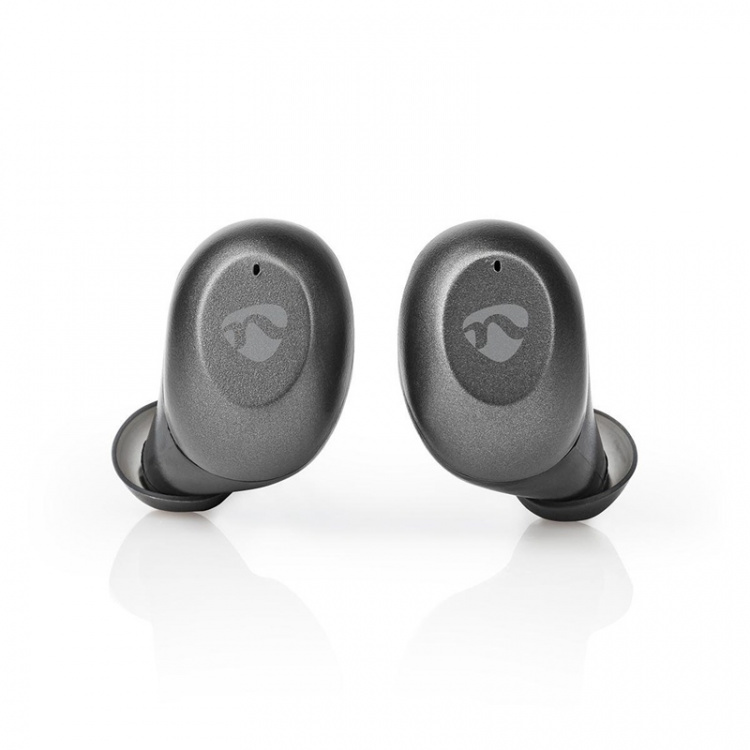 Nedis Fully Wireless Earphones | Bluetooth® | Battery play time: 3 hrs | Touch Control | Charging case | Built-in microphone | Voice control support | Grey / Silver