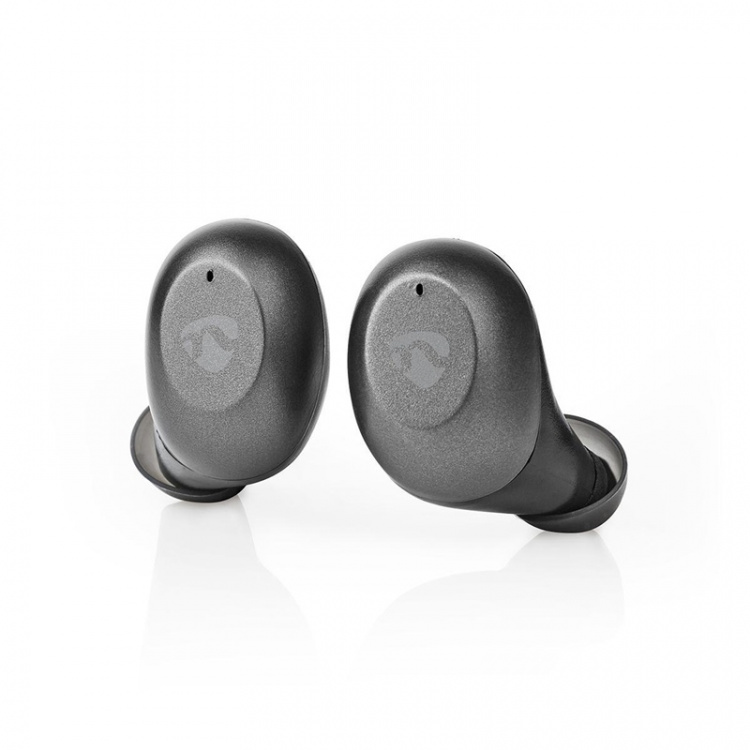 Nedis Fully Wireless Earphones | Bluetooth® | Battery play time: 3 hrs | Touch Control | Charging case | Built-in microphone | Voice control support | Grey / Silver