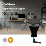 Nedis Armrest | Number of pivot points: 1 Pivot point(s) | Forearm pad length: 40 | Max. carrying capacity: 5 kg | Swivel angle: 360 ° | With mouse platform