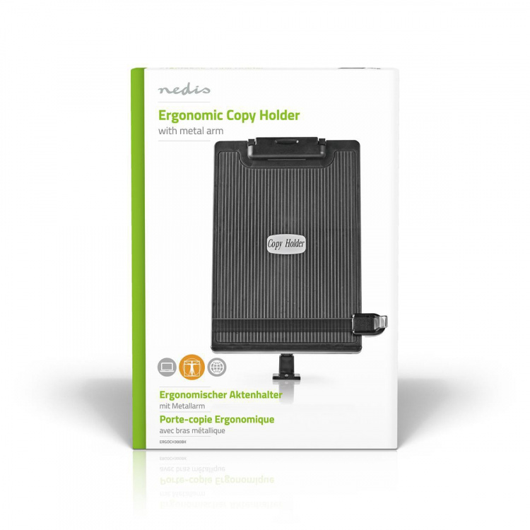 Nedis Copy Holder | Clip | Suitable for paper size: A4 | Adjustable Angle / Full Motion | Swivel angle: 360 ° Nedis Copy Holder | Clip | Suitable for paper size: A4 | Adjustable Angle / Full Motion | Swivel angle: 360 °