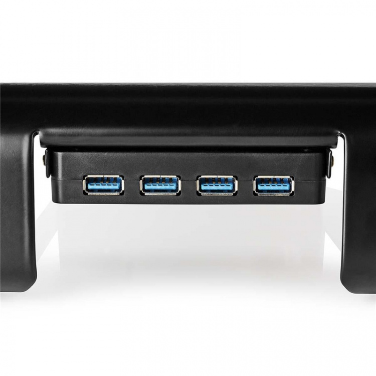 Nedis Monitor Stand | Ergonomics: Yes | Maximum carrying capacity: 18 kg | Universal | USB hub | Adjustable height: No