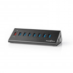 Nedis USB Hub | USB Micro-B Female | USB-A Female | 8 port(s) | QC3.0 / USB 3.2 Gen 1 | Mains Powered / USB Powered | 5 Gbps | 8x USB