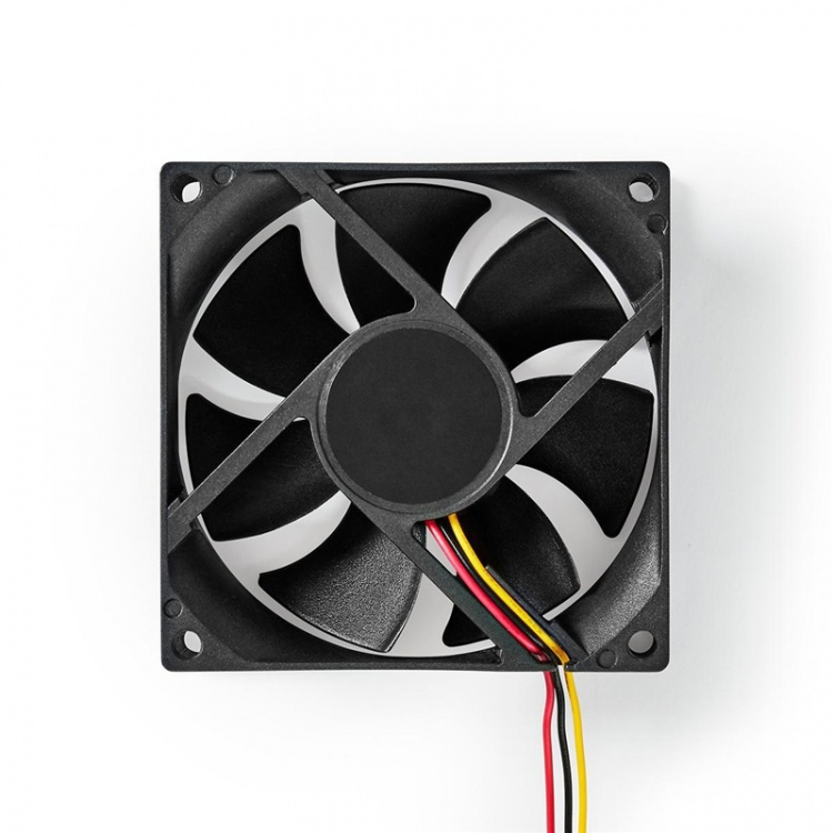 Nedis DC Fan | DC | Fan size: 80 mm | 3-Pin | 35.6 dBA | Black