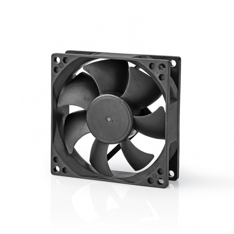 Nedis DC Fan | DC | Fan size: 80 mm | 3-Pin | 35.6 dBA | Black