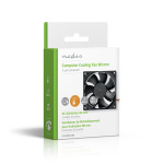 Nedis DC Fan | DC | Fan size: 80 mm | 3-Pin | 35.6 dBA | Black