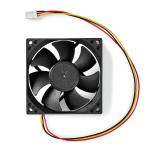Nedis DC Fan | DC | Fan size: 80 mm | 3-Pin | 35.6 dBA | Black