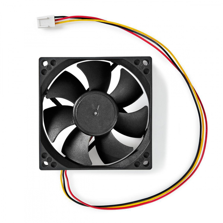Nedis DC Fan | DC | Fan size: 80 mm | 3-Pin | 35.6 dBA | Black