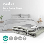 Nedis Electric Blanket | Underblanket | 1 Person | 150 x 80 cm | 9 Heat Settings | Washable | Overheating protection | Digital control | Fleece / Polyester