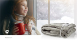Nedis Electric Blanket | Overblanket | 1 Person | 180 x 130 cm | 9 Heat Settings | 9 h | Washable | Overheating protection | Digital control | Fleece