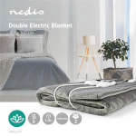 Nedis Electric Blanket | Underblanket | 2 Persons | 160 x 140 cm | 9 Heat Settings | 9 h | Washable | Overheating protection | Digital control | Fleece / Polyester