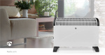 Nedis Convection Heater | 2000 W | 3 Heat Settings | Adjustable thermostat | Fall over protection | Integrated handle(s) | White Nedis Convection Heater | 2000 W | 3 Heat Settings | Adjustable thermostat | Fall over protection | Integrated handle(s) | White