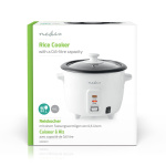 Nedis Rice Cooker | 0.6 l | 300 W | Aluminum Steamer | Non stick coating | Removable bowl | Auto shut-off Nedis Rice Cooker | 0.6 l | 300 W | Aluminum Steamer | Non stick coating | Removable bowl | Auto shut-off