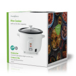 Nedis Rice Cooker | 0.6 l | 300 W | Aluminum Steamer | Non stick coating | Removable bowl | Auto shut-off Nedis Rice Cooker | 0.6 l | 300 W | Aluminum Steamer | Non stick coating | Removable bowl | Auto shut-off
