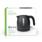 Nedis Electric Kettle | 1.0 l | Plastic | Black | Rotatable 360 degrees | Concealed heating element | Strix® controller | Boil-dry protection Nedis Electric Kettle | 1.0 l | Plastic | Black | Rotatable 360 degrees | Concealed heating element | Strix® controller | Boil-dry protection