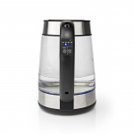 Nedis Electric Kettle | 1.7 l | Glass | Transparent | 60,70,80,90,100 °C | Temperature indicator | Rotatable 360 degrees | Concealed heating element | Strix® controller | Boil-dry protection Nedis Electric Kettle | 1.7 l | Glass | Transparent | 60,70,80,90,100 °C | Temperature indicator | Rotatable 360 degrees | Concealed heating element | Strix® controller | Boil-dry protection