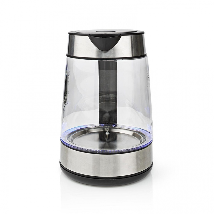Nedis Electric Kettle | 1.7 l | Glass | Transparent | 60,70,80,90,100 °C | Temperature indicator | Rotatable 360 degrees | Concealed heating element | Strix® controller | Boil-dry protection Nedis Electric Kettle | 1.7 l | Glass | Transparent | 60,70,80,90,100 °C | Temperature indicator | Rotatable 360 degrees | Concealed heating element | Strix® controller | Boil-dry protection
