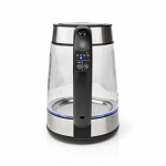 Nedis Electric Kettle | 1.7 l | Glass | Transparent | 60,70,80,90,100 °C | Temperature indicator | Rotatable 360 degrees | Concealed heating element | Strix® controller | Boil-dry protection Nedis Electric Kettle | 1.7 l | Glass | Transparent | 60,70,80,90,100 °C | Temperature indicator | Rotatable 360 degrees | Concealed heating element | Strix® controller | Boil-dry protection