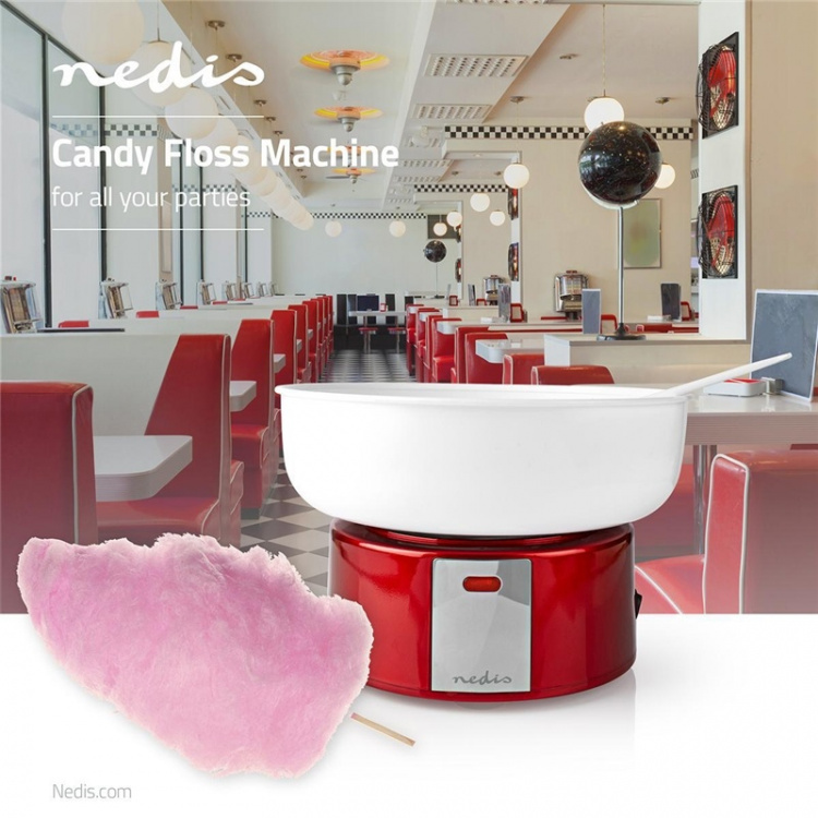 Nedis Candy Floss Machine | 500 W | Red / White