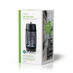 Nedis Mosquito Stop Light Trap | 3 W | Lamp type: LED Light | Effective range: 30 m² | Black