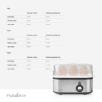 Nedis Egg Boiler | Measuring Cup | Aluminium / Black Nedis Egg Boiler | Measuring Cup | Aluminium / Black