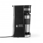 Nedis Coffee Maker | Filter Coffee | 0.4 l | 1 Cups | Black / Silver