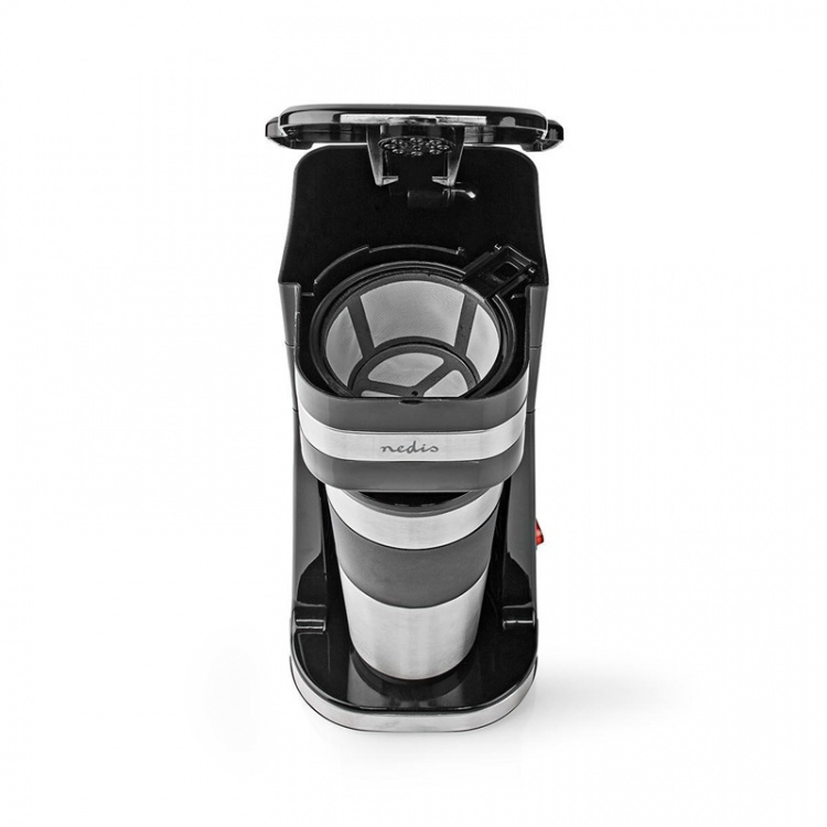 Nedis Coffee Maker | Filter Coffee | 0.4 l | 1 Cups | Black / Silver