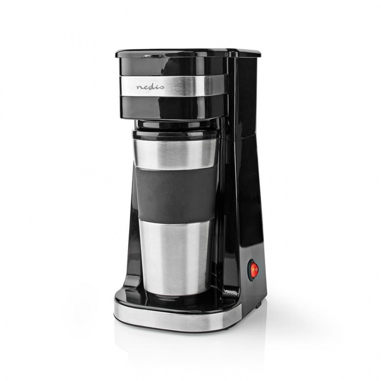 Nedis Coffee Maker | Filter Coffee | 0.4 l | 1 Cups | Black / Silver