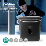 Nedis Paper Shredder | 6x A4 pages | 12 l | Safety standard: DIN 4 | 300 W | Black