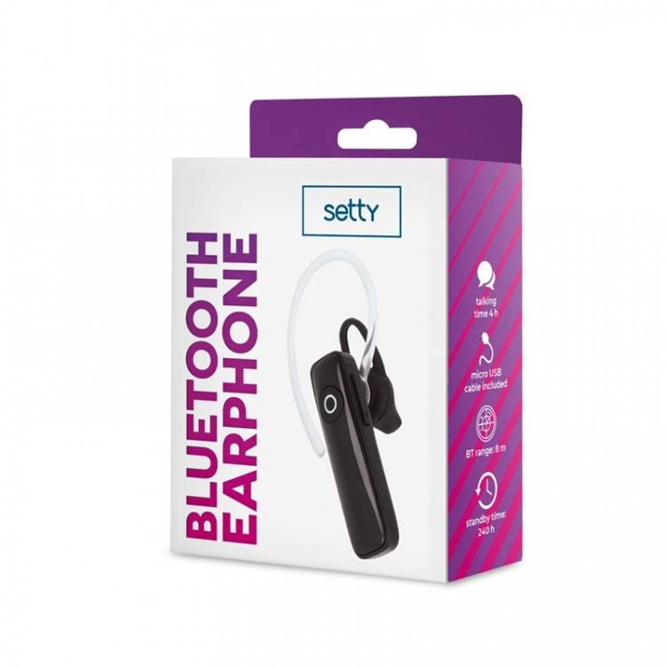 Setty Bluetooth headset SBT-01, Black